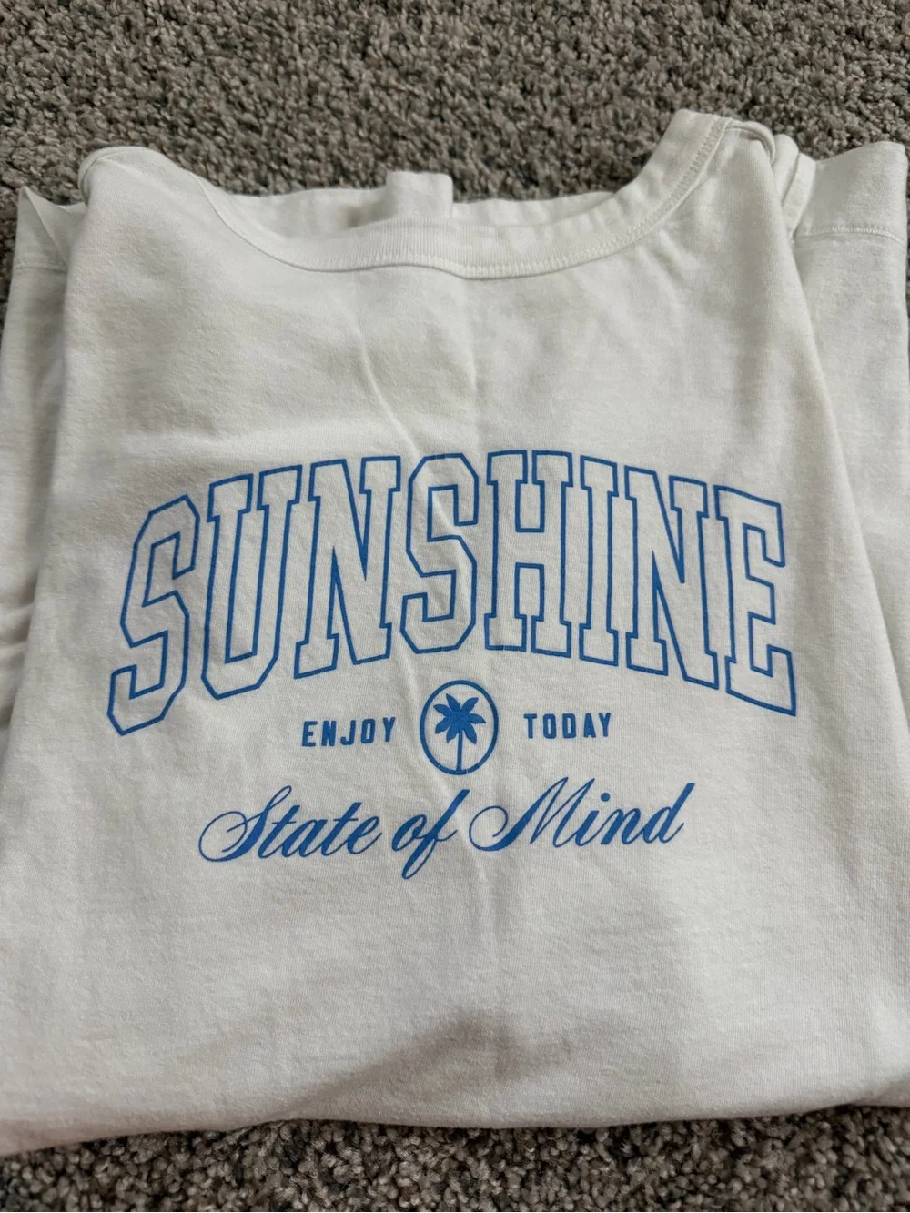 Sunshine Graphic White Womens Tee